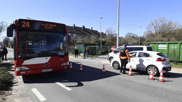 <p>Grenzkontrollen in Bildchen in der Gemeinde Kelmis</p>