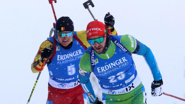 <p>Florent Claude (links) blieb beim Schießen fehlerfrei.</p>