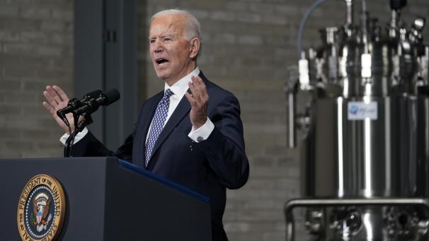 <p>Macht enorm viel Druck bei der Impfkampagne: US-Präsident Joe Biden.</p>