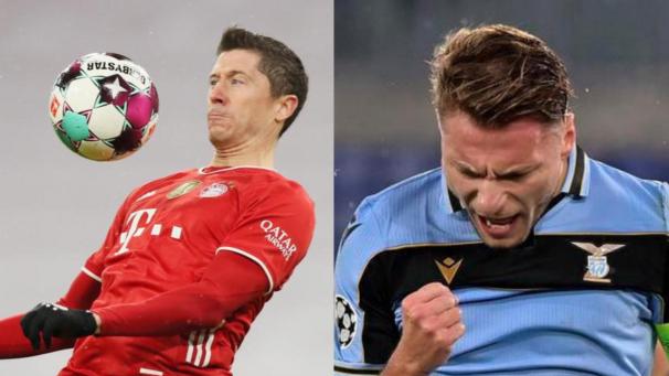 <p>Robert Lewandowski (links) und Ciro Immobile treffen im Torjägerduell aufeinander.</p>