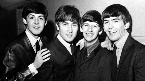 <p>Die vier „Pilzköpfe“ der britischen Popgruppe „The Beatles“: George Harrison, Ringo Starr, Paul McCartney und John Lennon.</p>