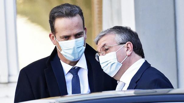 <p>DG-Ministerpräsident Oliver Paasch (links) vor der Sitzung des Konzertierungsausschusses am letzten Freitag mit Pierre-Yves Jeholet, seinem Amtskollegen in der Französischen Gemeinschaft.</p>