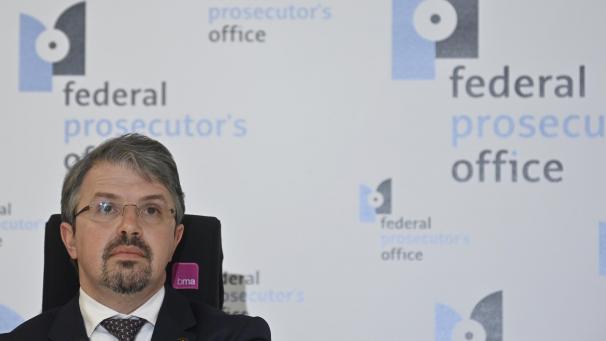 <p>Föderalprokurator Frédéric Van Leeuw während einer Pressekonferenz am späten Dienstagnachmittag.</p>