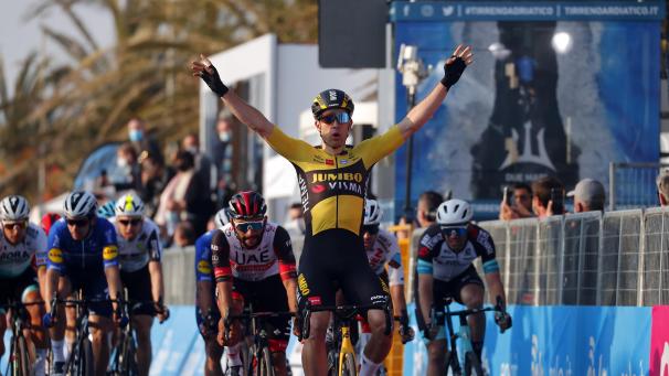 <p>Wout Van Aert feierte seinen ersten Saisonsieg.</p>