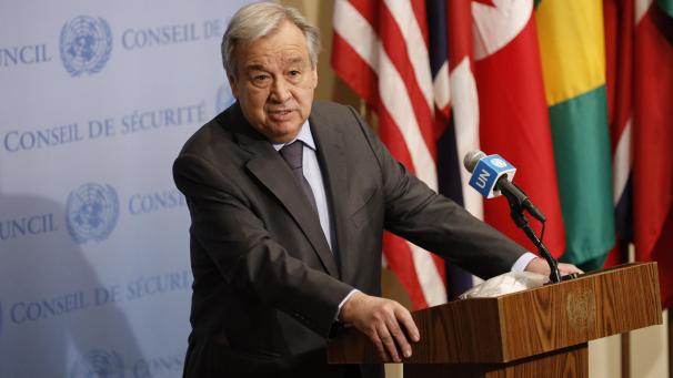 <p>Der Generalsekretär der Vereinten Nationen, Antonio Guterres, äußerte sich am Donnerstag zu einem Jahr Corona-Pandemie.</p>