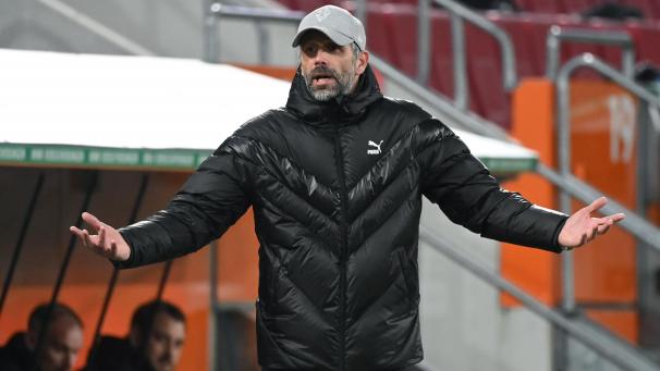 <p>Mönchengladbachs Trainer Marco Rose hat es momentan schwer.</p>