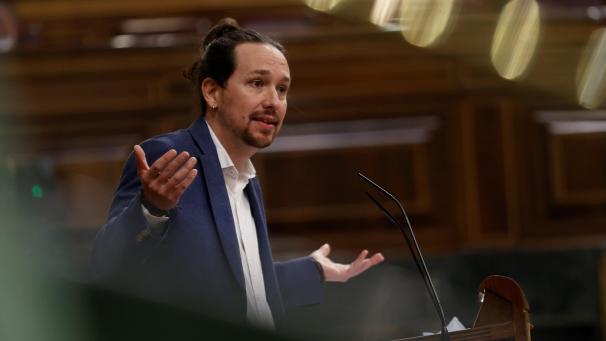 <p>„Die Demokratie wird durch eine neue Rechte à la Trump bedroht“, so Pablo Iglesias.</p>