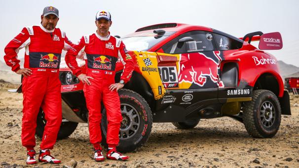 <p>Sébastien Loeb und Daniel Elena (l.), hier bei der Dakar-Rallye 2021.</p>