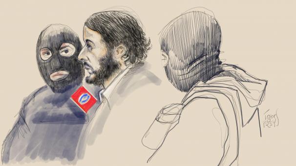 <p>Februar 2018, Brüssel: Gerichtszeichnung des mutmaßlichen islamistischen Terroristen Salah Abdeslam. Der 28-jährige Franzose soll zur Terrorzelle gehören, die die schweren Anschläge in Paris im November 2015 und in Brüssel im März 2016 verübte.</p>