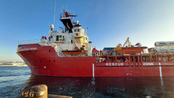 <p>Das Rettungsschiff der Organisation SOS Mediterranee, «Ocean Viking».</p>