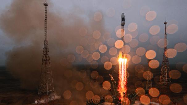 <p>Die Trägerrakete vom Typ «Sojus 2.1a» hebt vom russischen Weltraumbahnhof Baikonur in der zentralasiatischen Republik Kasachstan ab.</p>