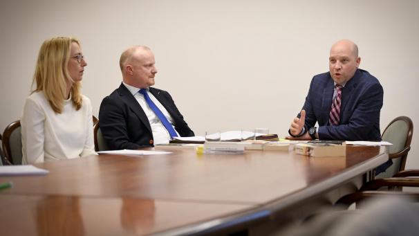 <p>Die drei Mitglieder der Vivant-Fraktion im Parlament der DG: Diana Stiel, Alain Mertes und Michael Balter (von links).</p>