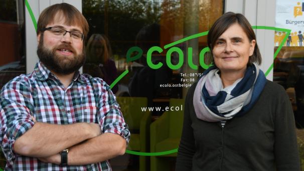 <p>Sprechen von „politischen und menschlichen Fehlern“, die in Raeren seitens der „Grünen“ gemacht worden seien: die Ecolo-Co-Präsidenten Pascal Collubry und Ingrid Rosenstein.</p>