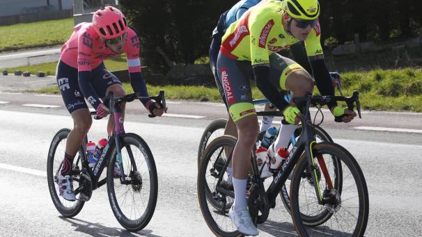 <p>Laurenz Rex (rechts) fuhr lange Zeit ganz vorne mit.</p>