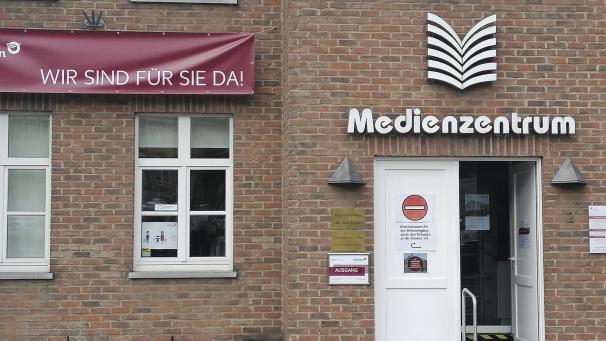 <p>Blick auf das Medienzentrum am Eupener Werthplatz</p>