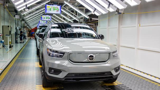 <p>Die Produktion bei Volvo in Gent steht still.</p>