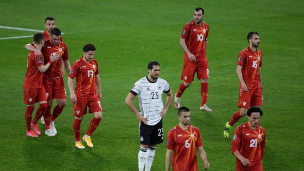 <p>Nordmazedonien siegte am Mittwoch vollkommen überraschend gegen Deutschland.</p>