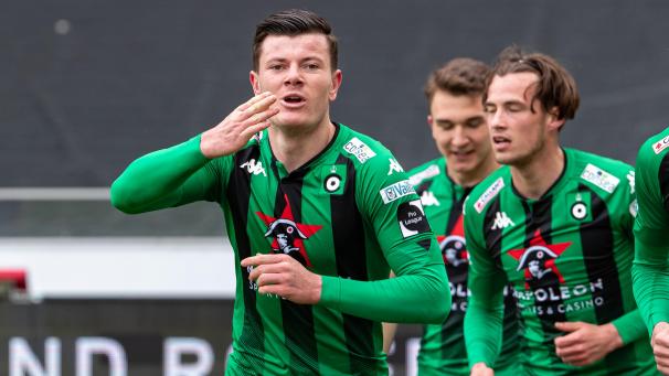 <p>Traf zum 1:0 für Cercle: Giulian Biancone (ganz links).</p>