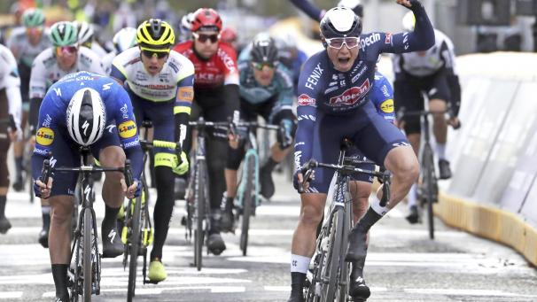 <p>Jasper Philipsen (rechts) sorgte für den ersten belgischen Sieg beim Scheldepreis seit 15 Jahren.</p>