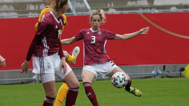 <p>Kathy Hendrich schoss ihr fünftes Tor für die deutsche Nationalmannschaft.</p>