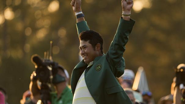 <p>Riesenfreude bei Hideki Matsuyama</p>