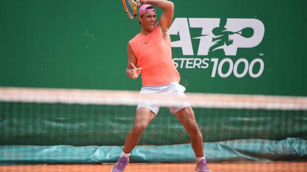 <p>Rafael Nadal beim Training in Monte Carlo</p>