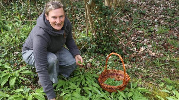 <p>Karin Laschet ist in der Natur(küche) zu Hause. Den Bärlauch pflückt sie mit Bedacht – und nur so viel, wie sie tatsächlich auch benötigt.</p>
