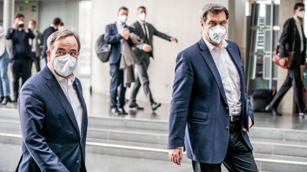 <p>Wer wird Kanzlerkandidat der CDU? Armin Laschet (links) oder Markus Söder?</p>