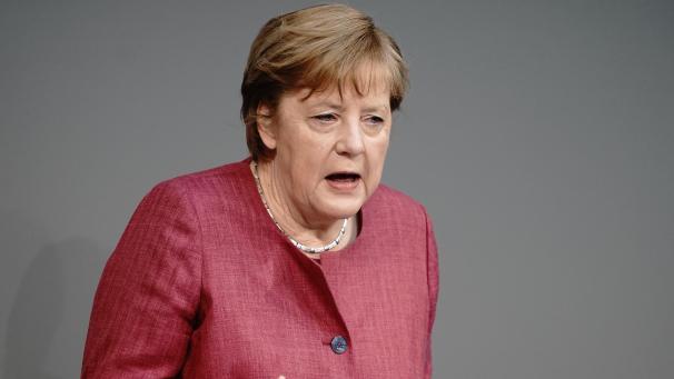 <p>Angela Merkel im Bundestag</p>