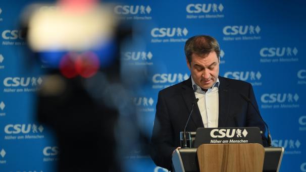 <p>Markus Söder akzeptierte am Dienstag das Votum für Laschet.</p>