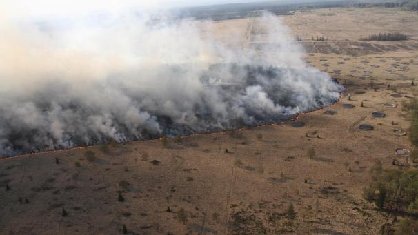 <p>Blick von oben: Die betroffene Fläche war „etwa dreimal so groß wie der Central Park in New York“. Glücklicherweise waren keine Wanderer im Gelände unterwegs.</p>