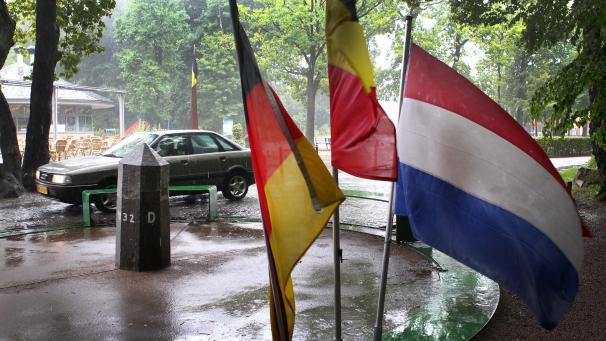 <p>Blick auf das Dreiländereck in Vaals.</p>