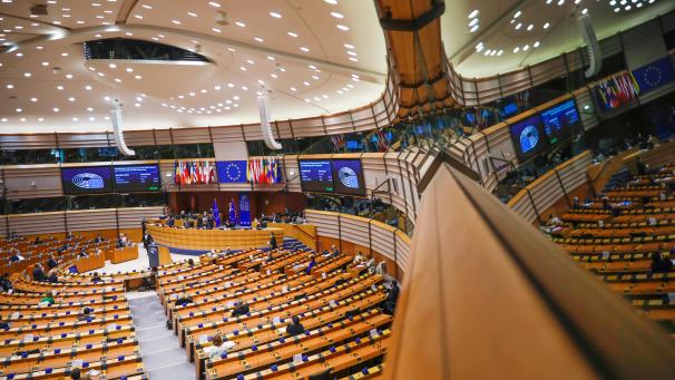 <p>Blick ins EU-Parlament in Brüssel</p>