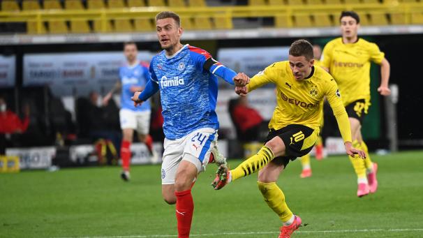 <p>Borussia Dortmund hat souverän das Finale im DFB-Pokal erreicht - auch Nationalspieler Thorgan Hazard.</p>
