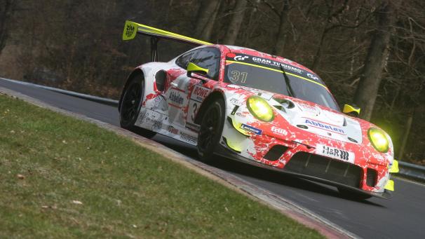 <p>Der Frikadelli-Porsche 911 GT3, u. a. mit dem schnellen Brüsseler Maxime Martin.</p>