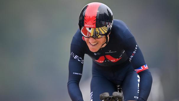 <p>Einen Tag nach seinem Sturz beim Endspurt gewann Geraint Thomas die Romandie-Rundfahrt.</p>