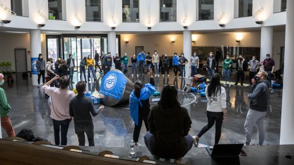 <p>Der Regierungssitz der Französischen Gemeinschaft ist von Studenten besetzt.</p>