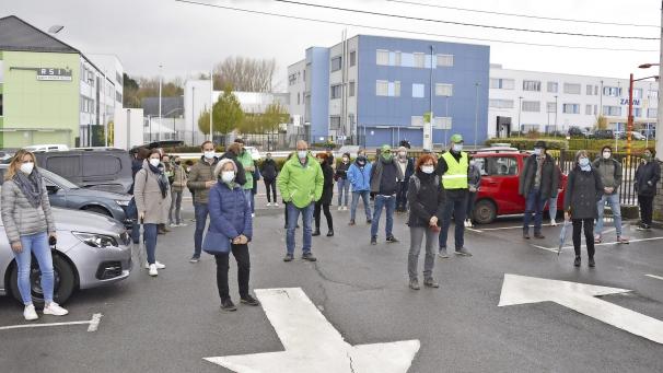 <p>Die CSC ruft mit einer Aktion ihre Forderungen nach einer Impfpriorisierung für Lehrer in Erinnerung.</p>