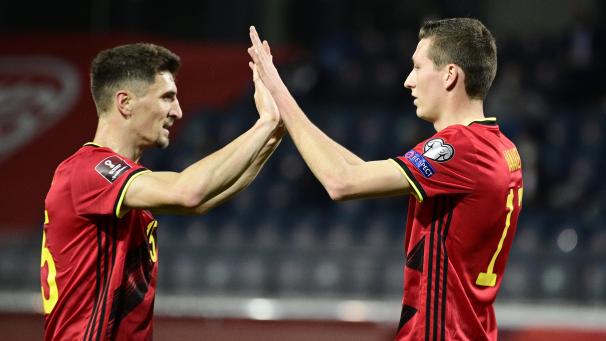 <p>Wollen vor dem 11. Juni geimpft sein: die Nationalspieler Thomas Meunier und Hans Vanaken.</p>