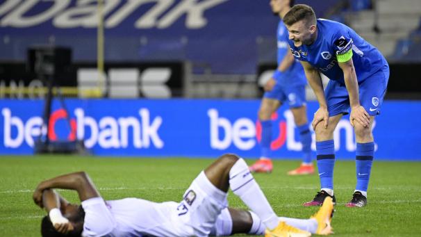 <p>Zeigte sich nach dem Schlusspfiff enttäuscht: Genks Bryan Heynen.</p>