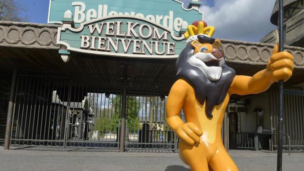 <p>Blick auf den Eingangsbereich im Freizeitpark von Bellewaerde</p>