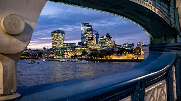 <p>Die Skyline von London.</p>