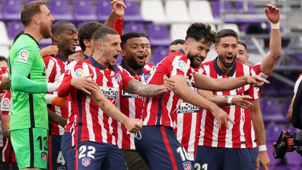 <p>Nationalspieler Yannick Carrasco (vorne rechts) ist mit Madrid Meister geworden.</p>