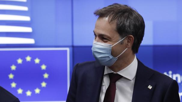 <p>Belgiens Premierminister Alexander De Croo beim EU-Gipfel am Montagabend in Brüssel</p>