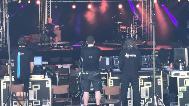 <p>Die erste Band auf der Bühne des Eupen Musik Marathon.</p>