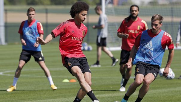 <p>Axel Witsel trainierte am Montag mit den Roten Teufeln.</p>