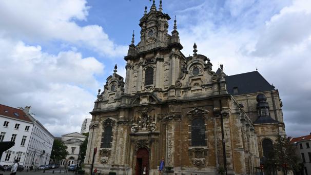 <p>Gut 250 Flüchtlinge haben in dieser Kirche im Stadtzentrum von Brüssel Unterschlupf gefunden.</p>