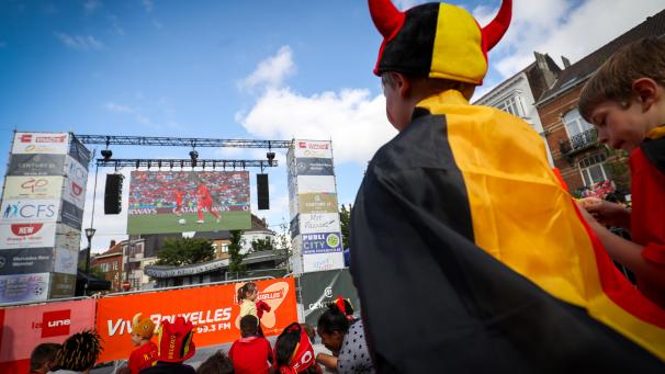 <p>„Public Viewing“ bei der WM 2018.</p>