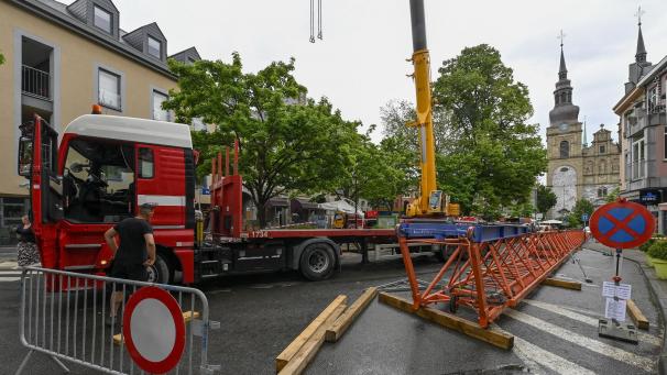 <p>Am Donnerstag rollte in der Innenstadt schweres Gefährt an.</p>
