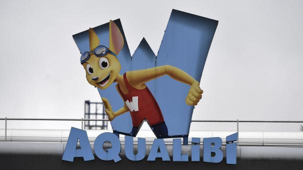 <p>Der Eingang des Aqualibi-Parks in Wavre</p>